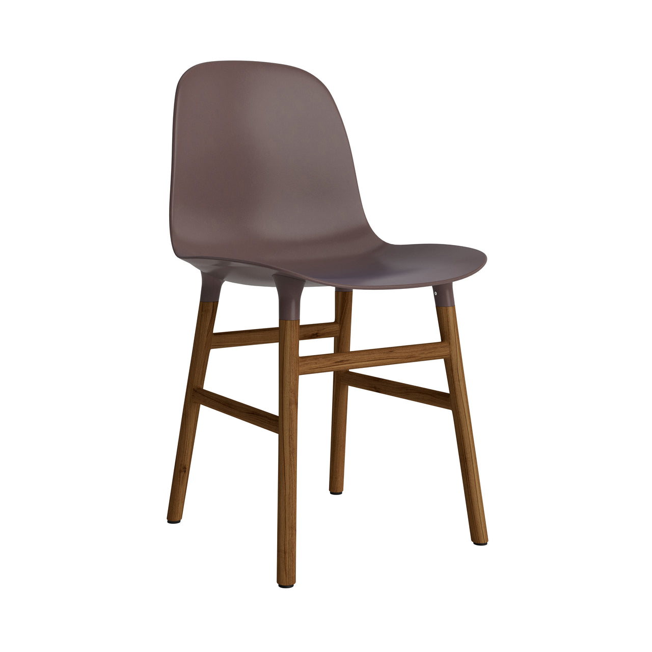 Form Chair: Wood Base + Brown + Walnut