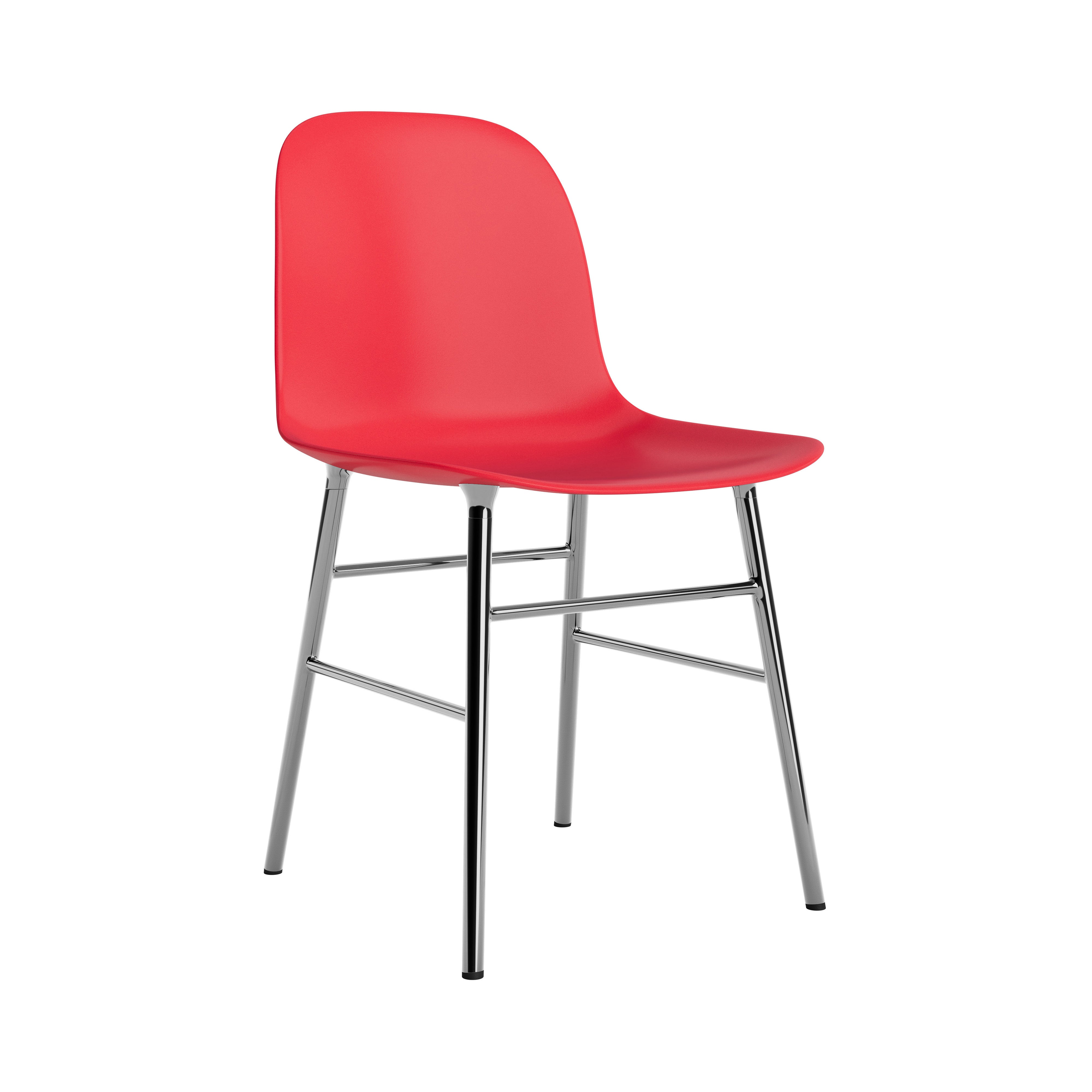 Form Chair: Chrome + Bright Red