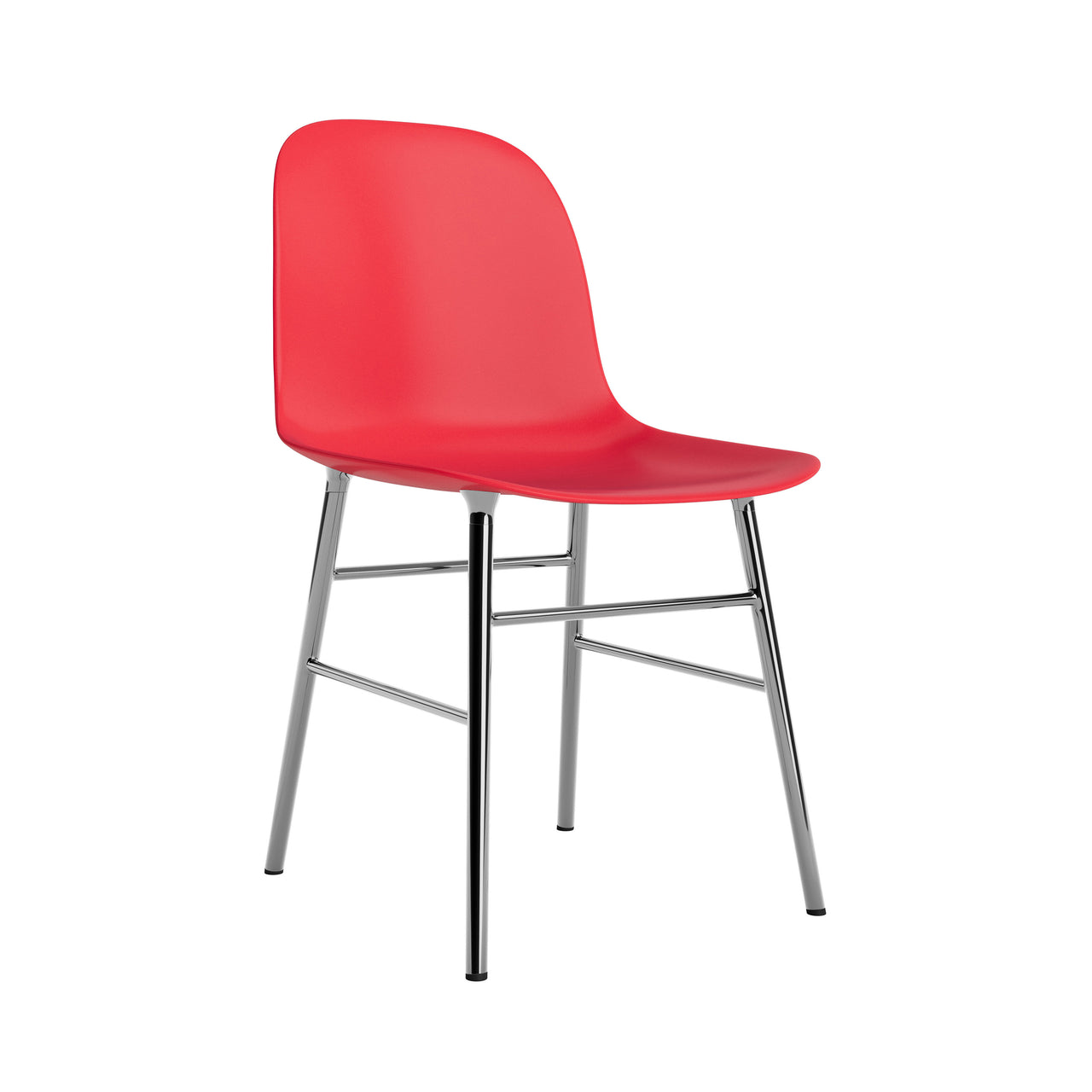 Form Chair: Chrome + Bright Red