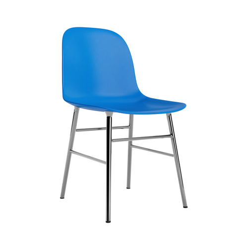 Form Chair: Chrome + Bright Blue