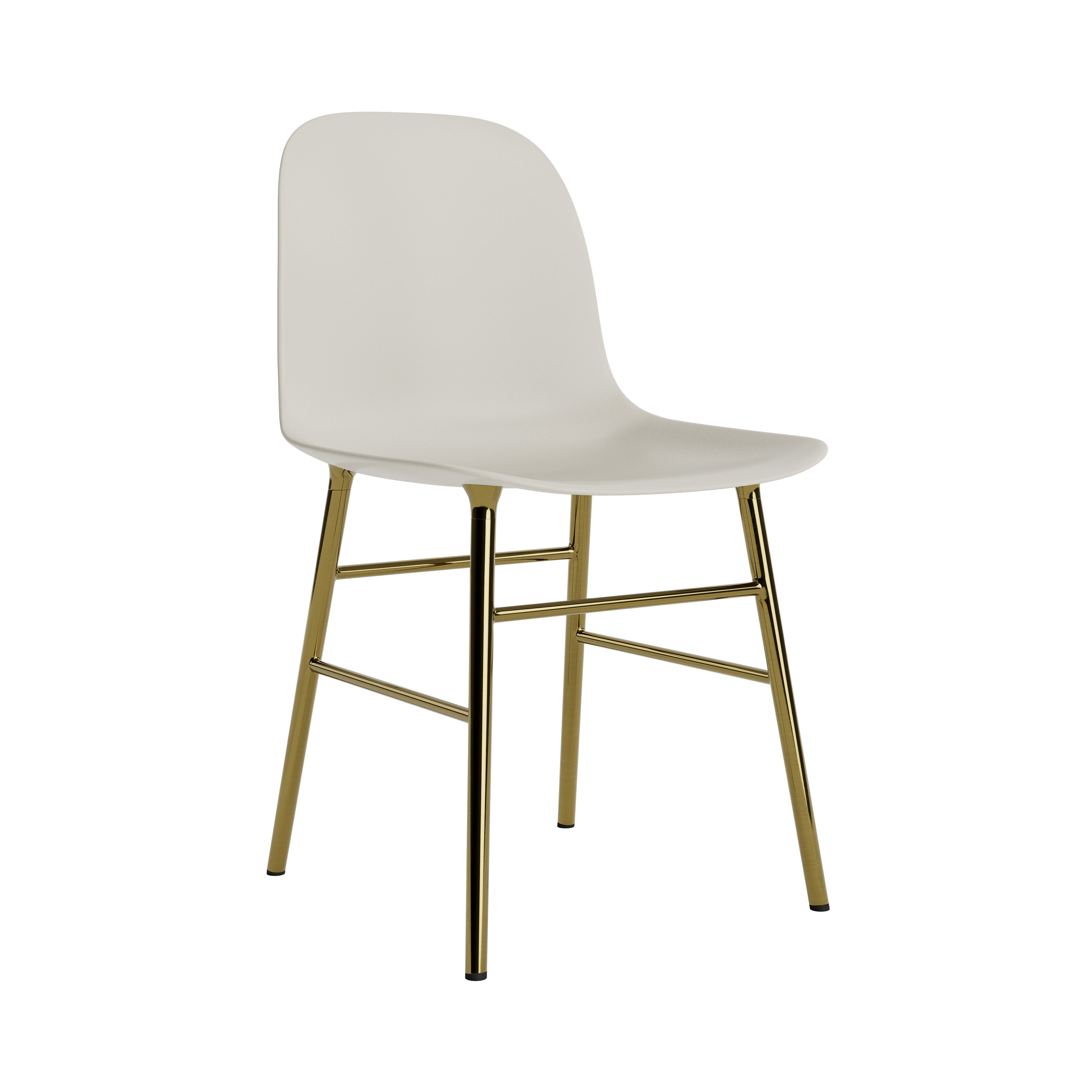 Form Chair: Brass + Light Grey