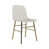 Form Chair: Brass + Light Grey