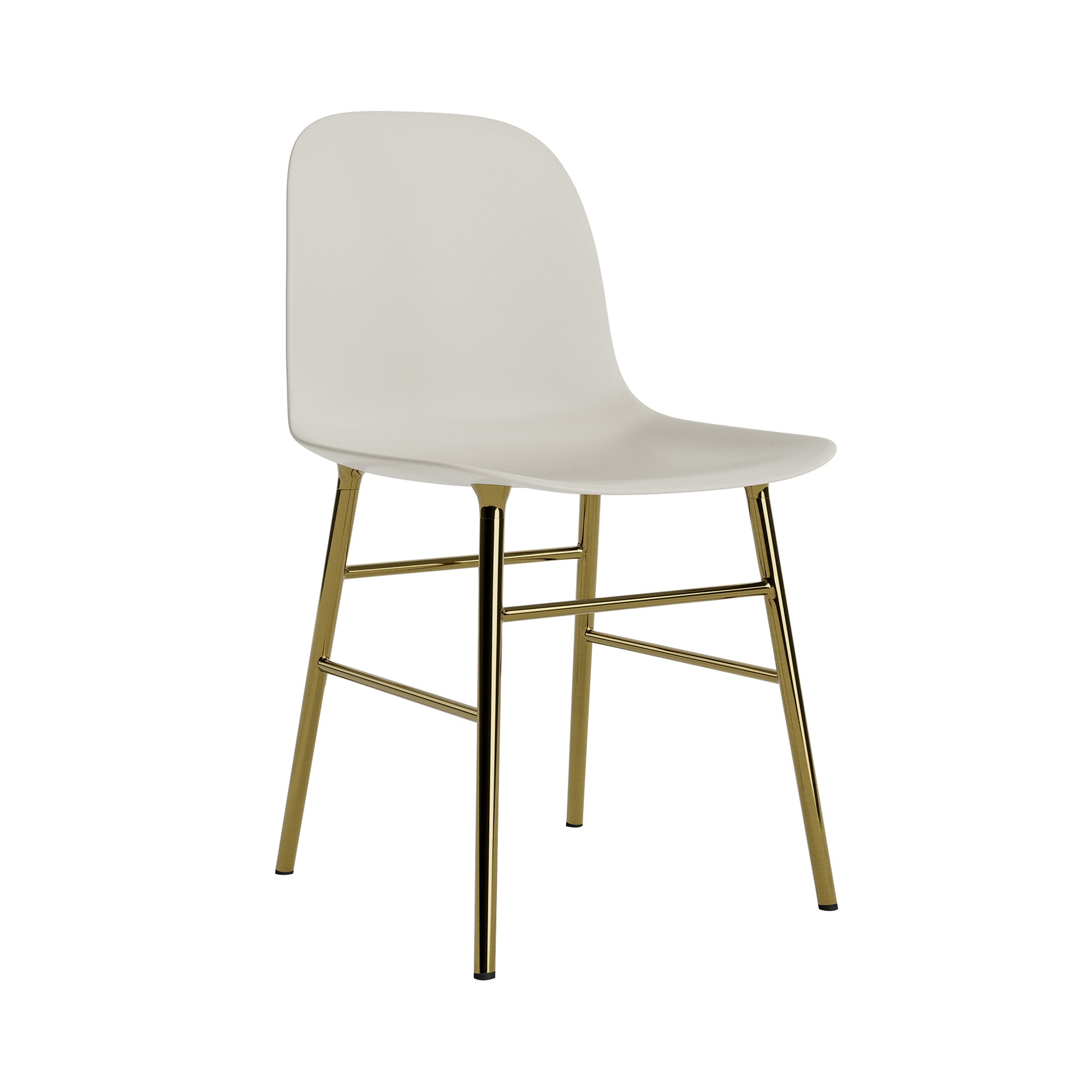 Form Chair: Brass + Light Grey