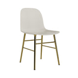 Form Chair: Brass + Light Grey