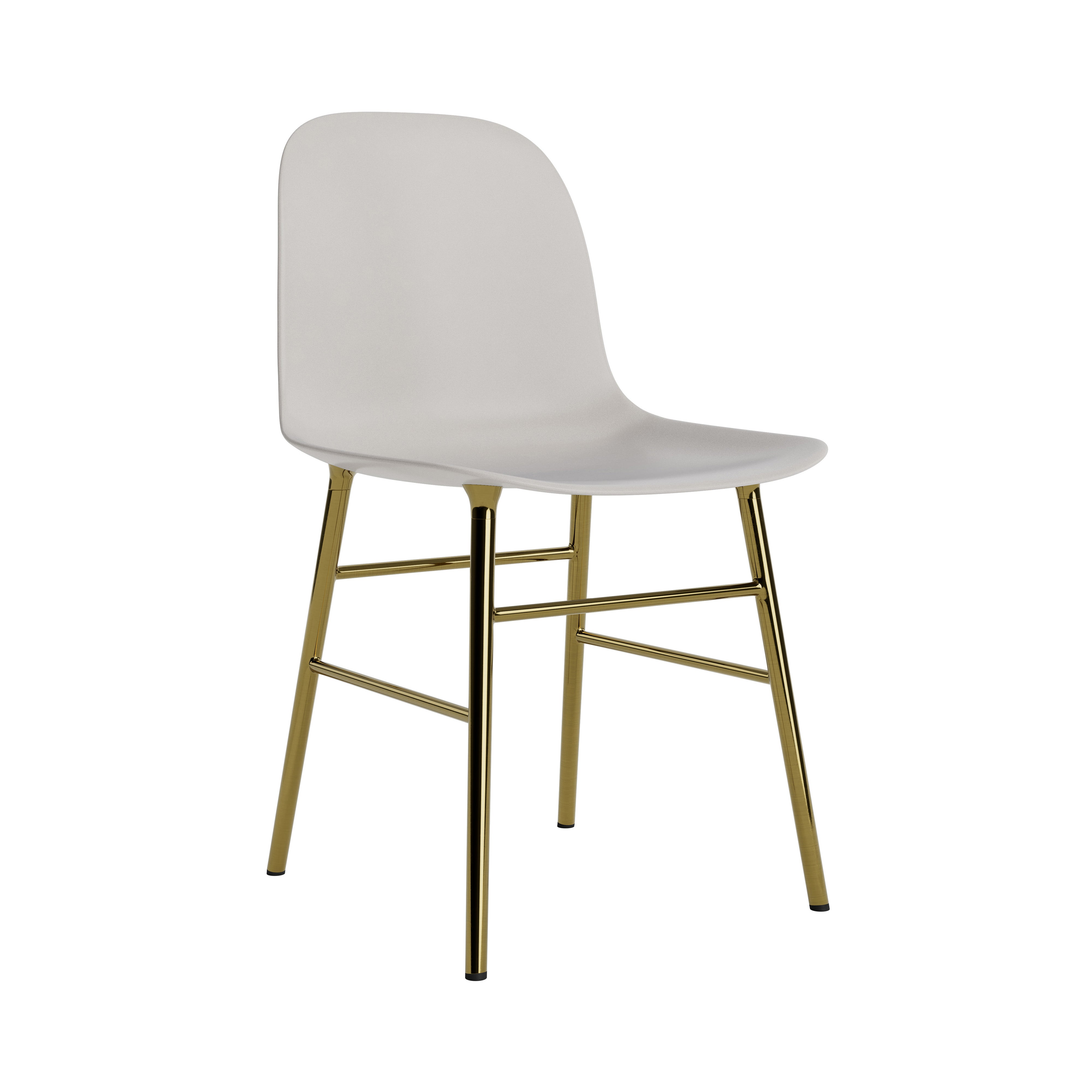 Form Chair: Brass + Warm Grey