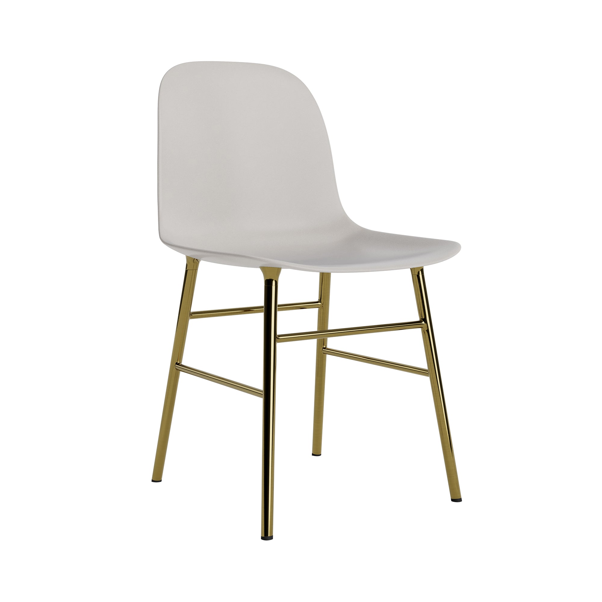 Form Chair: Brass + Warm Grey