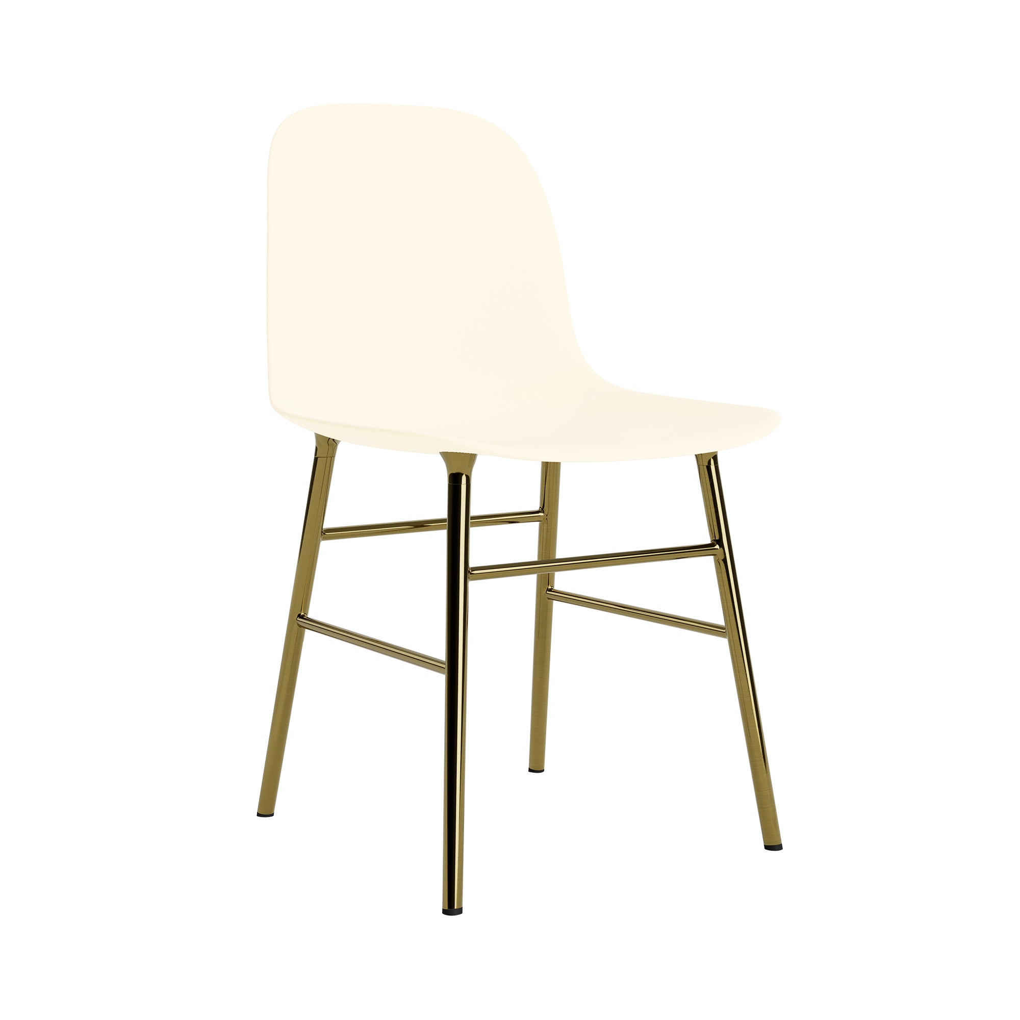 Form Chair: Brass + Cream