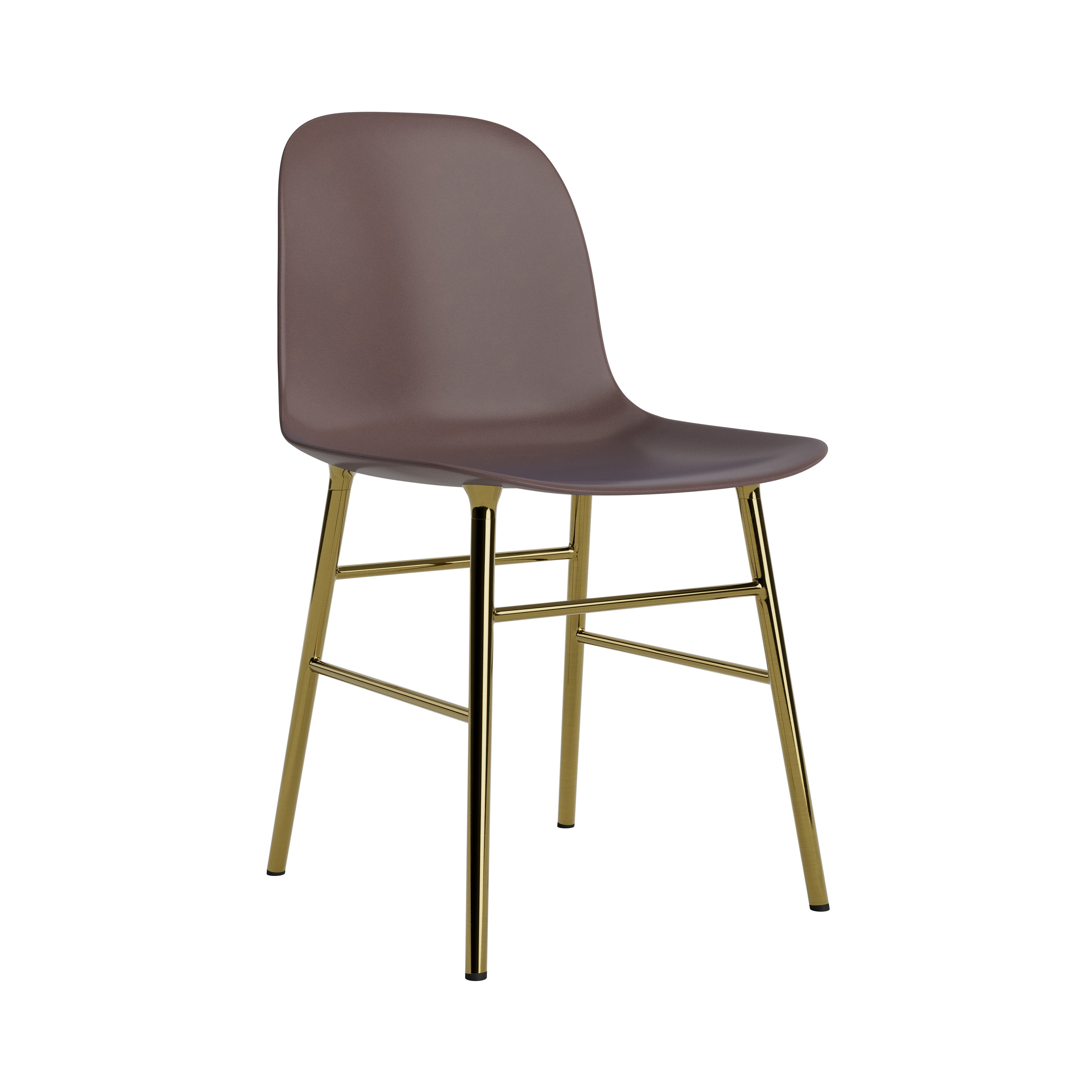 Form Chair: Brass + Brown
