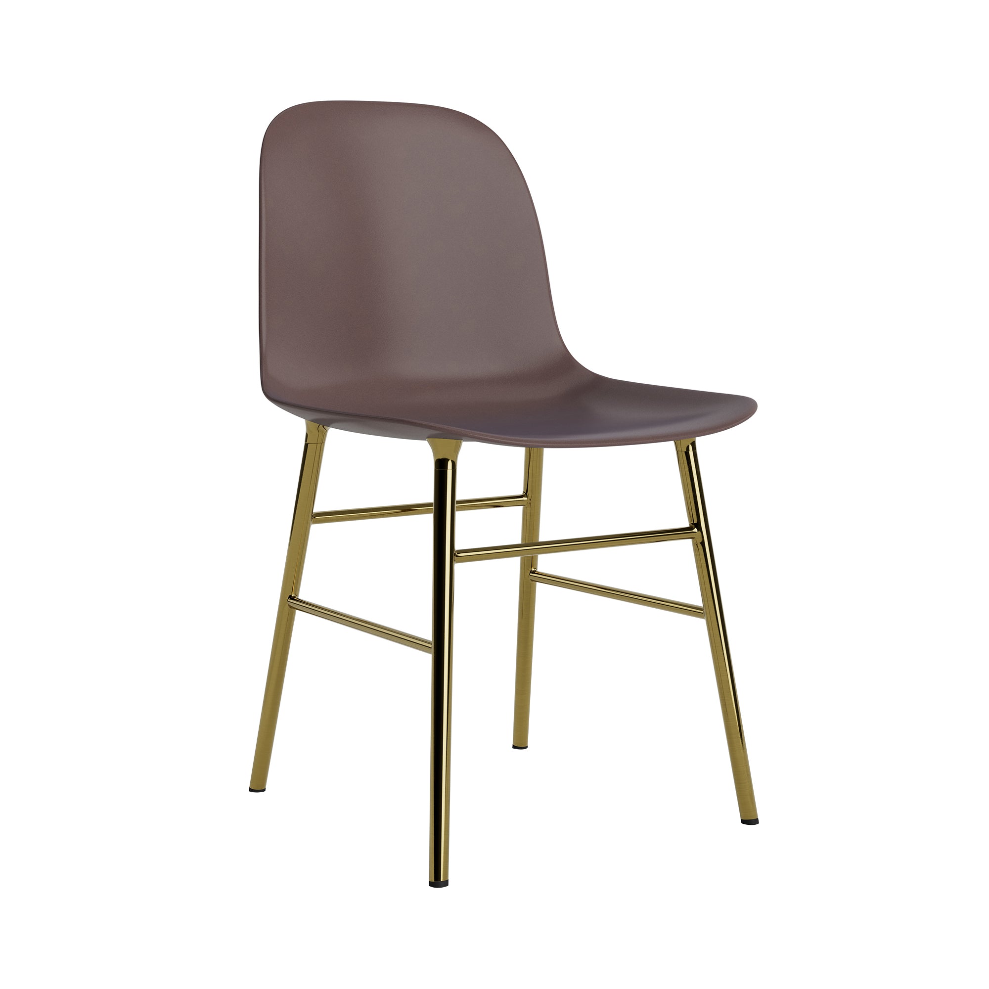 Form Chair: Brass + Brown