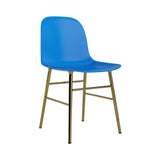 Form Chair: Brass + Bright Blue