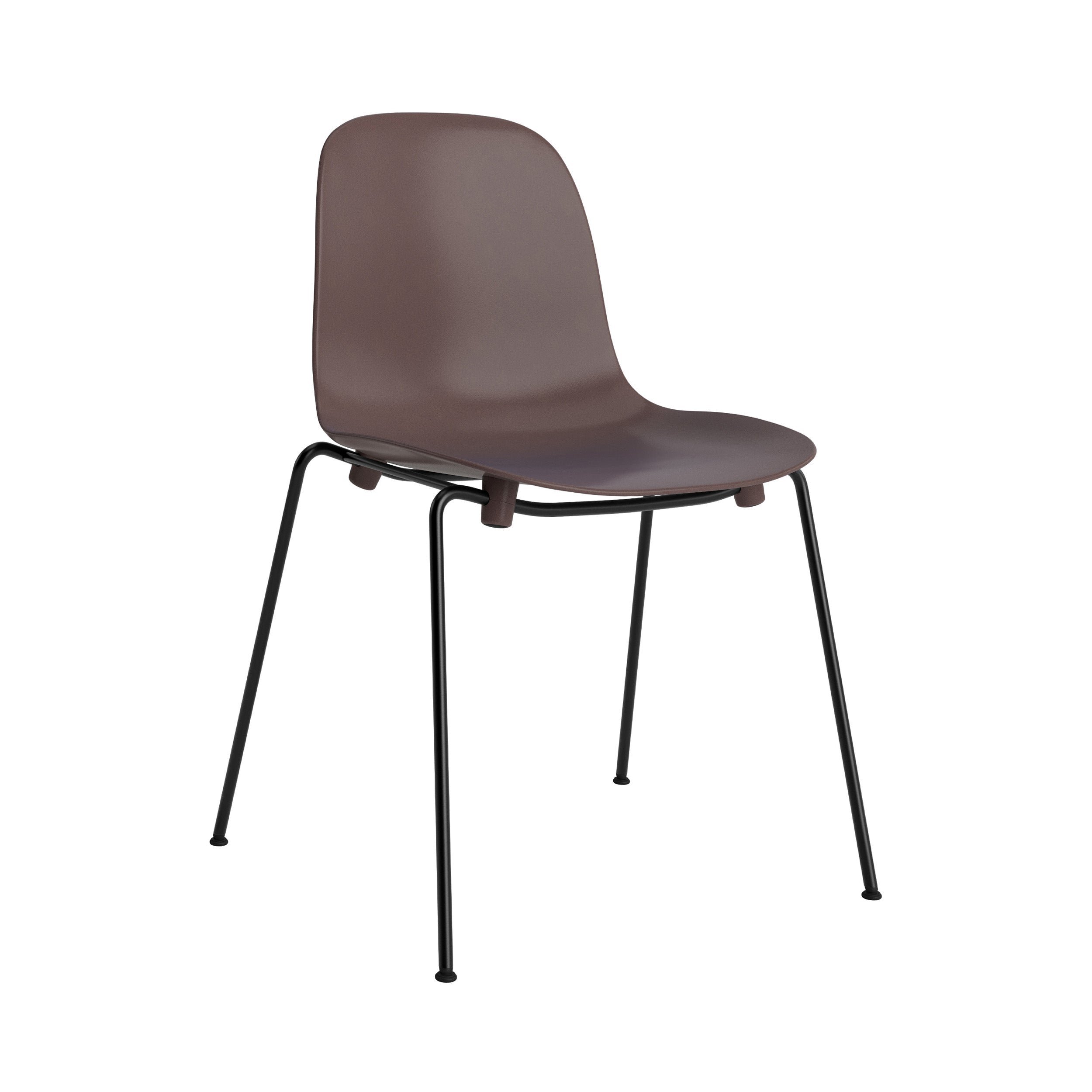 Form Stacking Chair: Steel + Brown