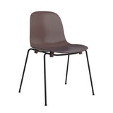 Form Stacking Chair: Steel + Brown