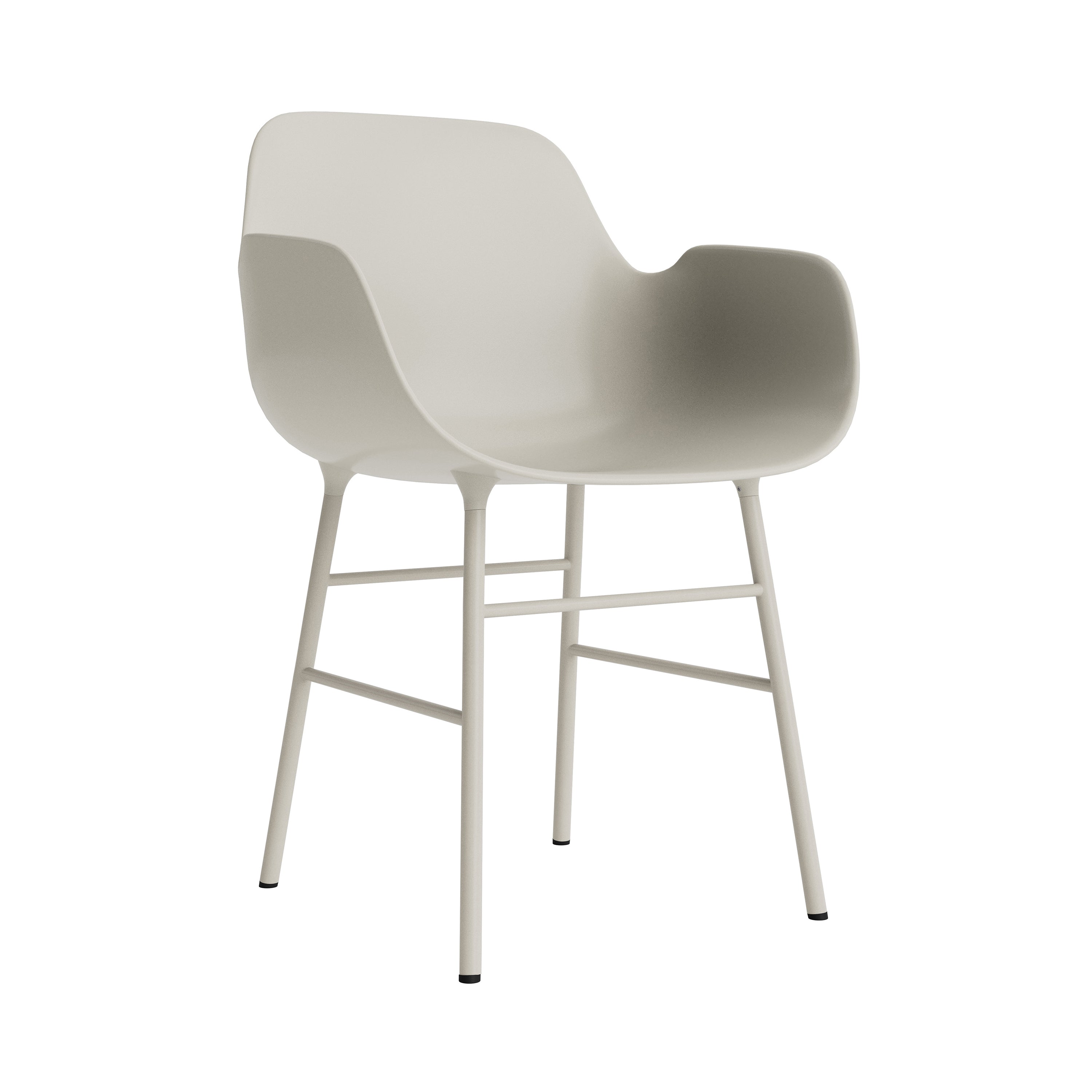 Form Armchair: Steel + Light Grey