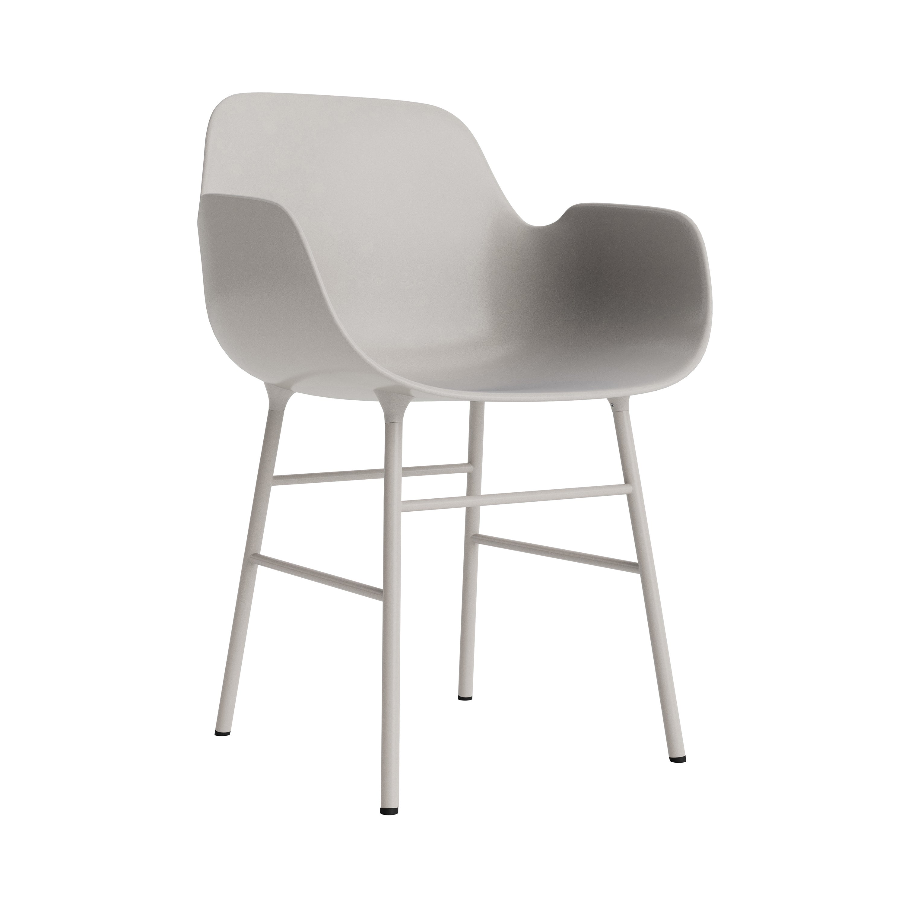 Form Armchair: Steel + Warm Grey