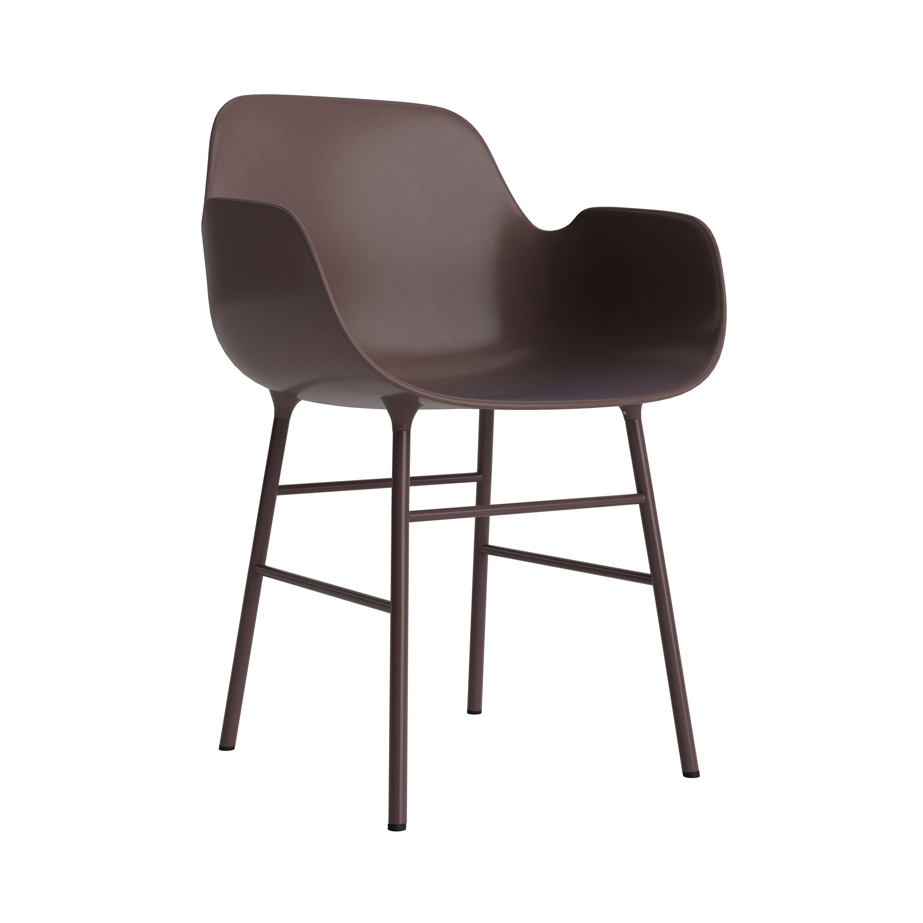 Form Armchair: Steel + Brown