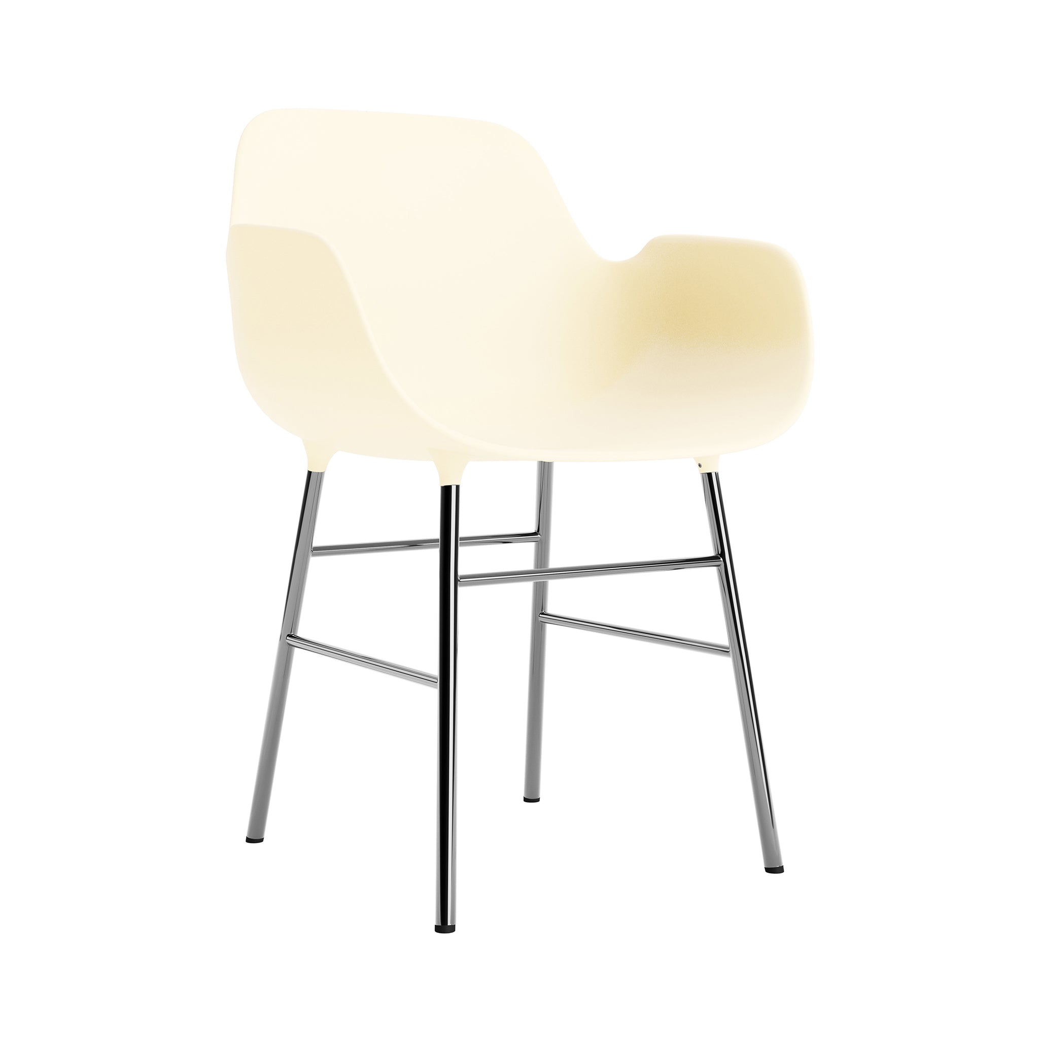 Form Armchair: Chrome + Cream