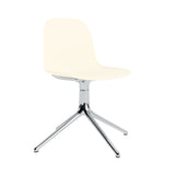 Form Chair: Swivel + Cream + Aluminum + Without Castors