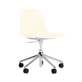 Form Chair: Swivel 5W Gaslift + Aluminum + Cream