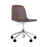 Form Chair: Swivel 5W Gaslift + Aluminum + Brown