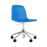 Form Chair: Swivel 5W Gaslift + Aluminum + Bright Blue
