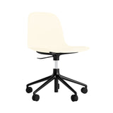 Form Chair: Swivel 5W Gaslift + Black Aluminum + Cream