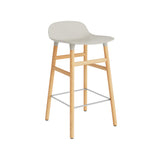Form Bar + Counter Stool: Oak Legs + Counter + Light Grey