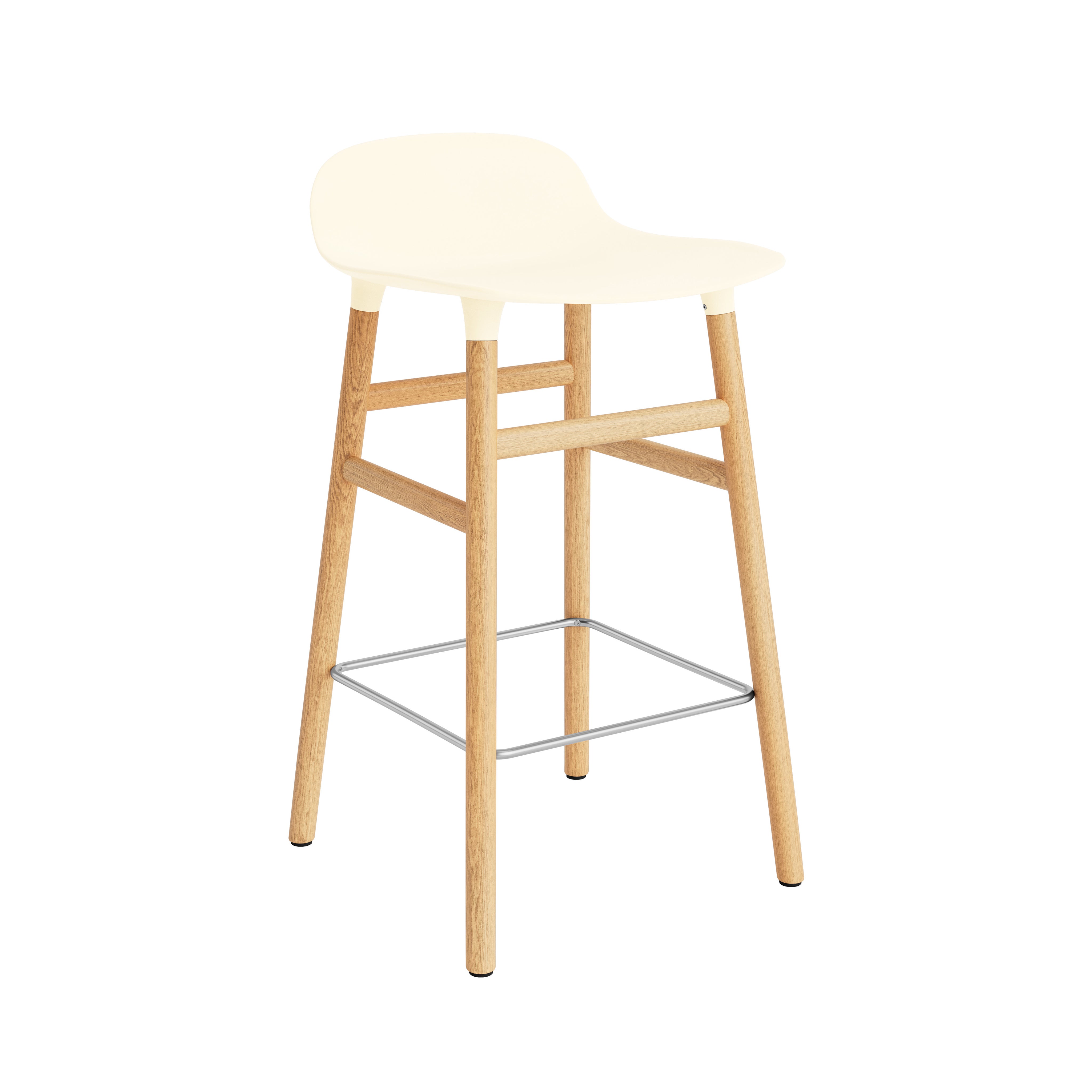 Form Bar + Counter Stool: Oak Legs + Counter + Cream
