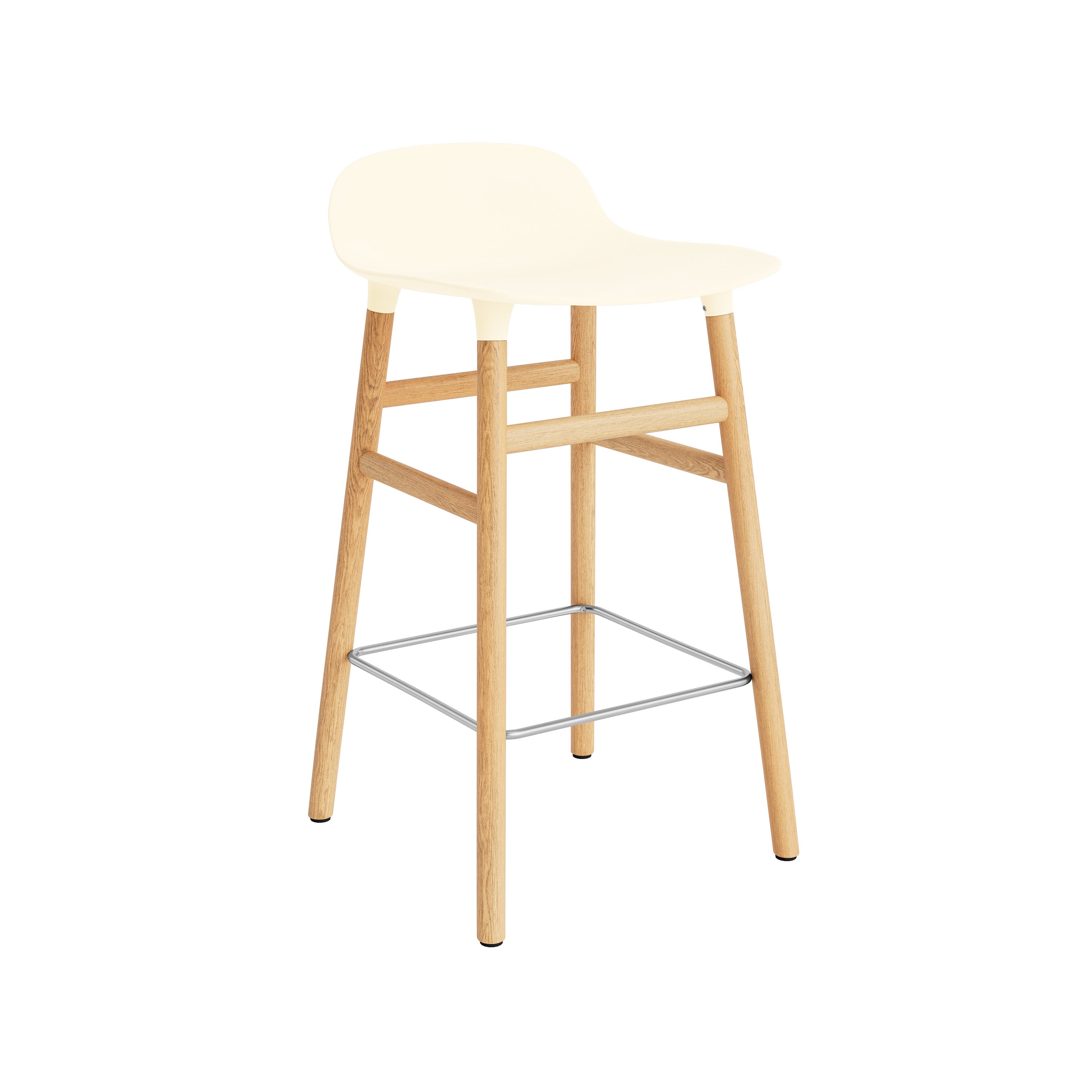 Form Bar + Counter Stool: Oak Legs + Counter + Cream