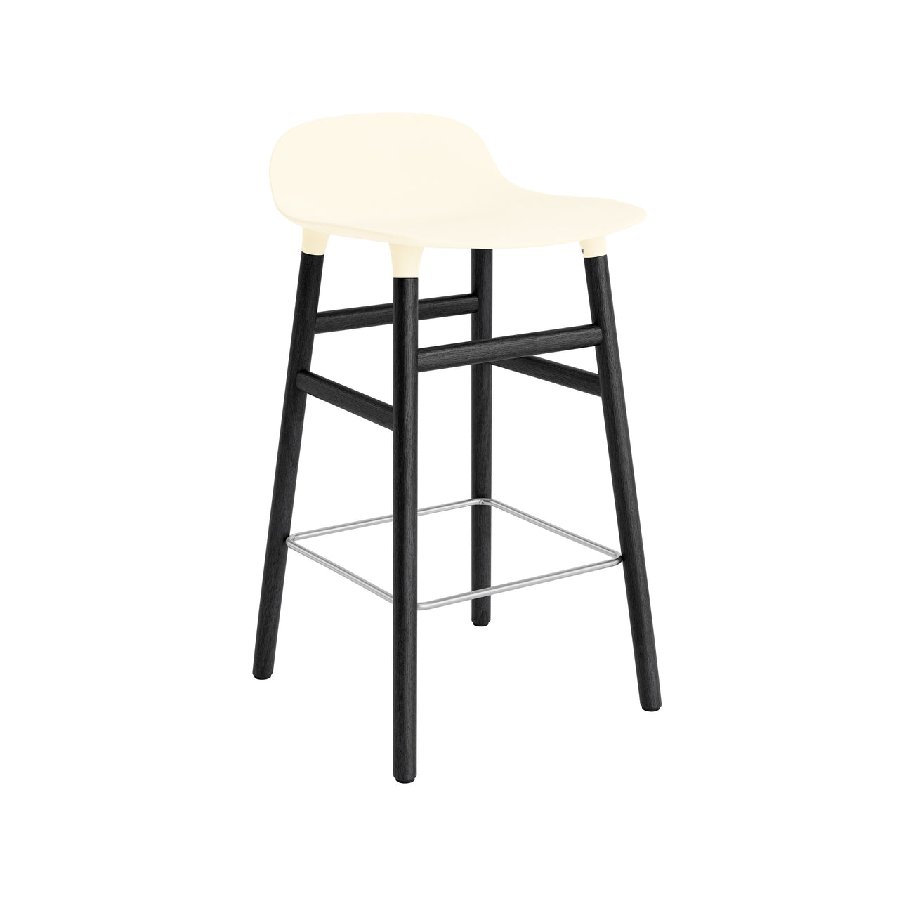 Form Bar + Counter Stool: Black Lacquered Oak