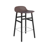 Form Bar + Counter Stool: Black Lacquered Oak + Counter + Brown