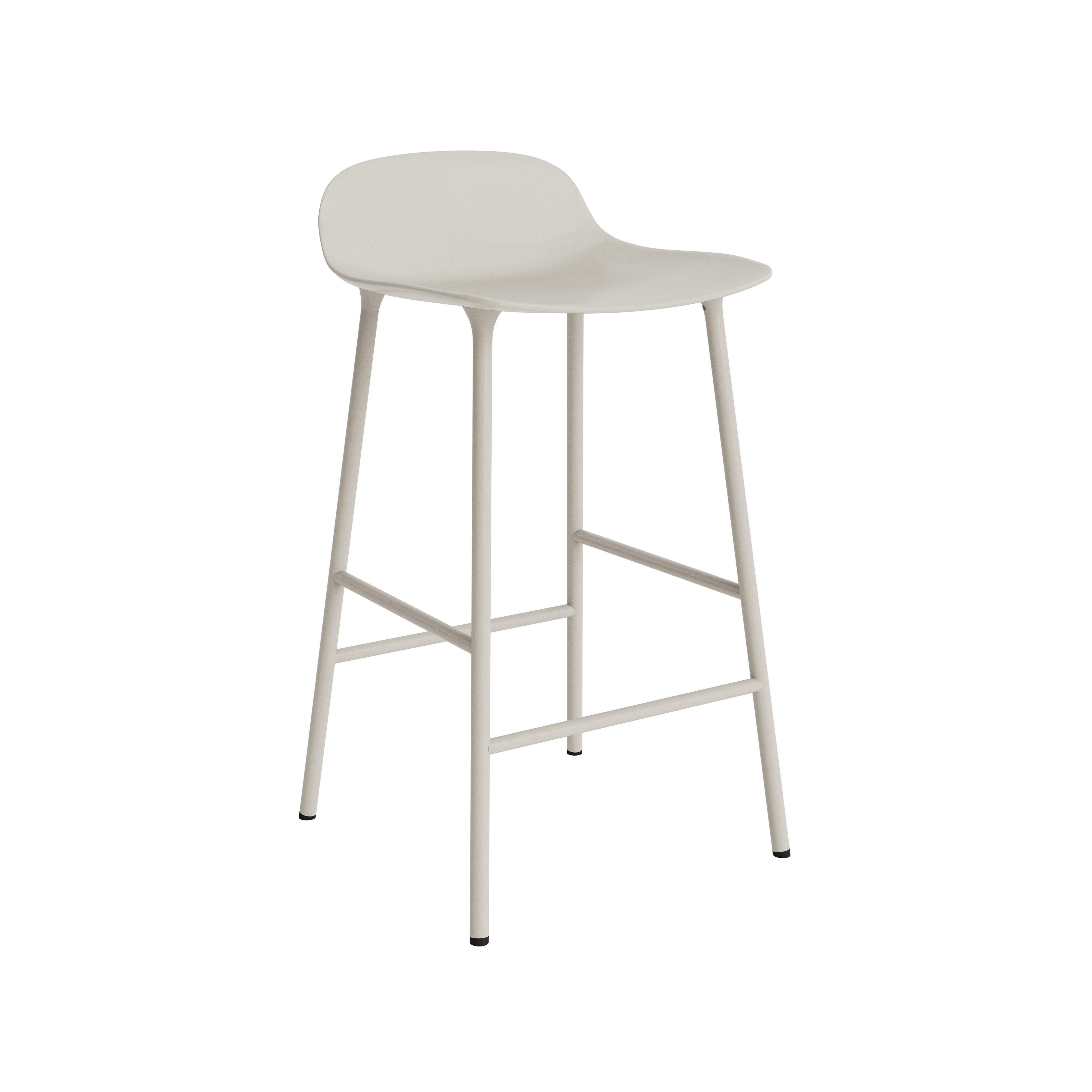 Form Bar + Counter Stool: Steel + Bar + Light Grey