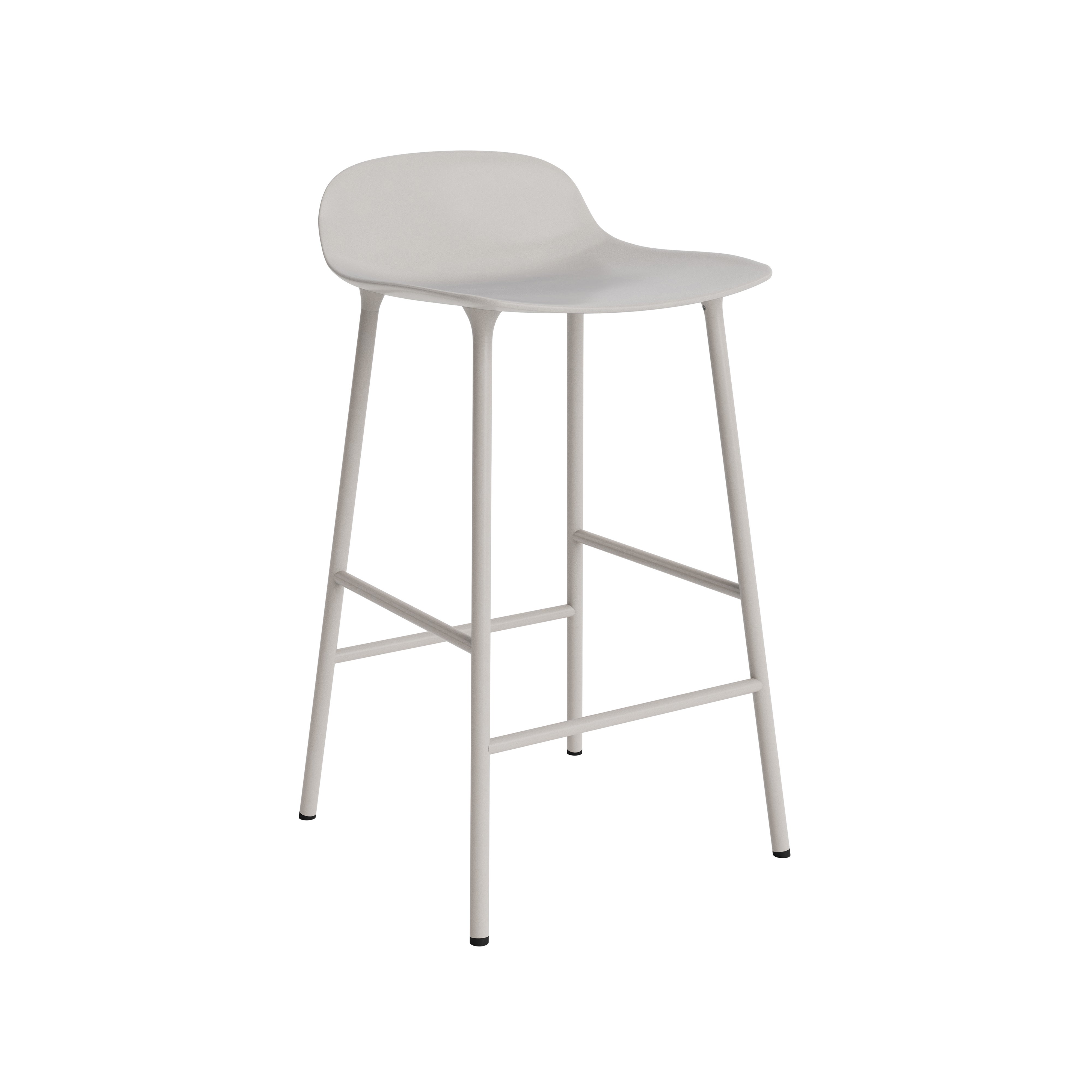 Form Bar + Counter Stool: Steel + Bar + Warm Grey