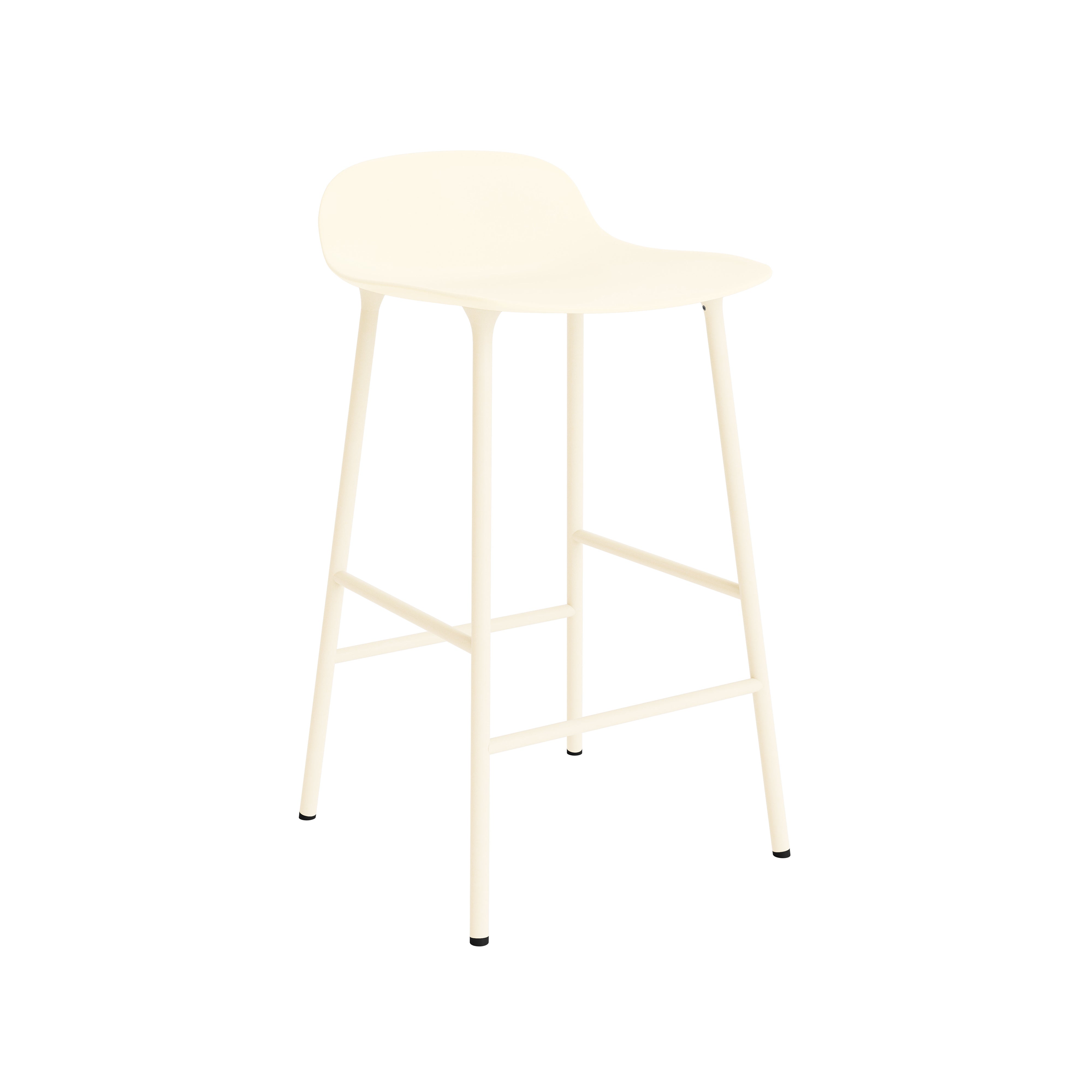 Form Bar + Counter Stool: Steel + Counter + Cream