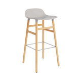 Form Bar + Counter Stool: Oak Legs + Bar + Warm Grey