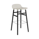 Form Bar + Counter Stool: Black Lacquered Oak + Bar + Light Grey