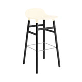 Form Bar + Counter Stool: Black Lacquered Oak + Bar + Cream