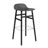 Form Bar + Counter Stool: Black Lacquered Oak + Bar + Black