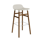 Form Bar + Counter Stool: Walnut Legs + Bar + Light Grey