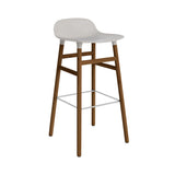 Form Bar + Counter Stool: Walnut Legs + Bar + Warm Grey