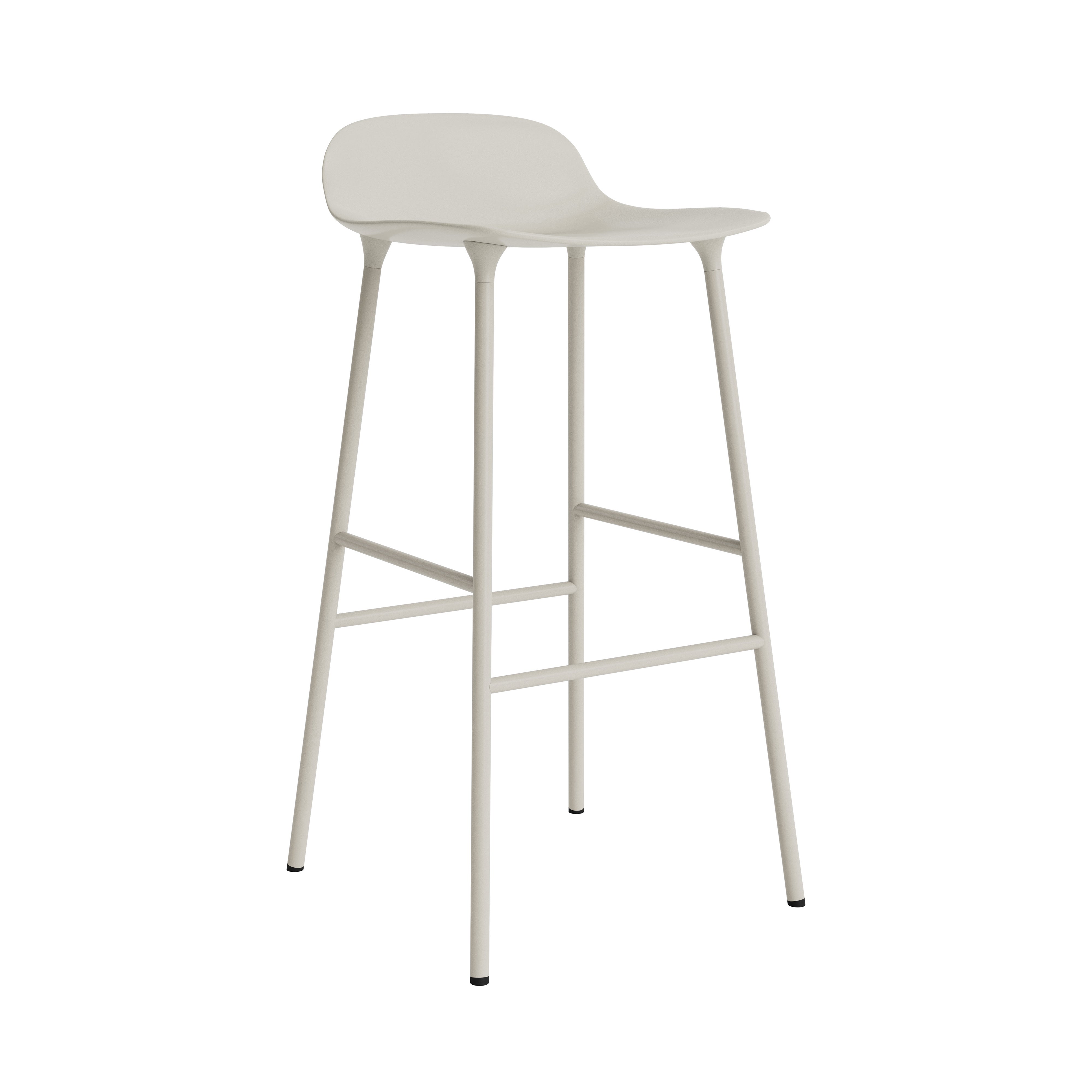 Form Bar + Counter Stool: Steel + Bar + Light Grey