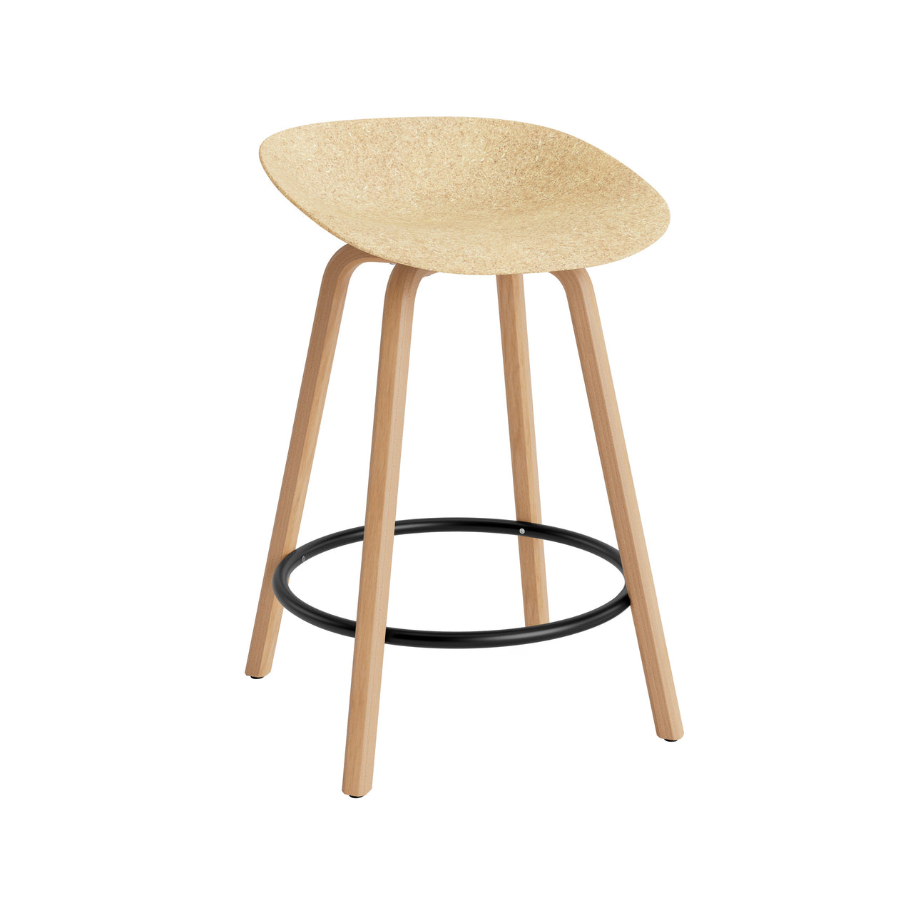 Mat Bar + Counter Stool: Counter + Black + Hemp