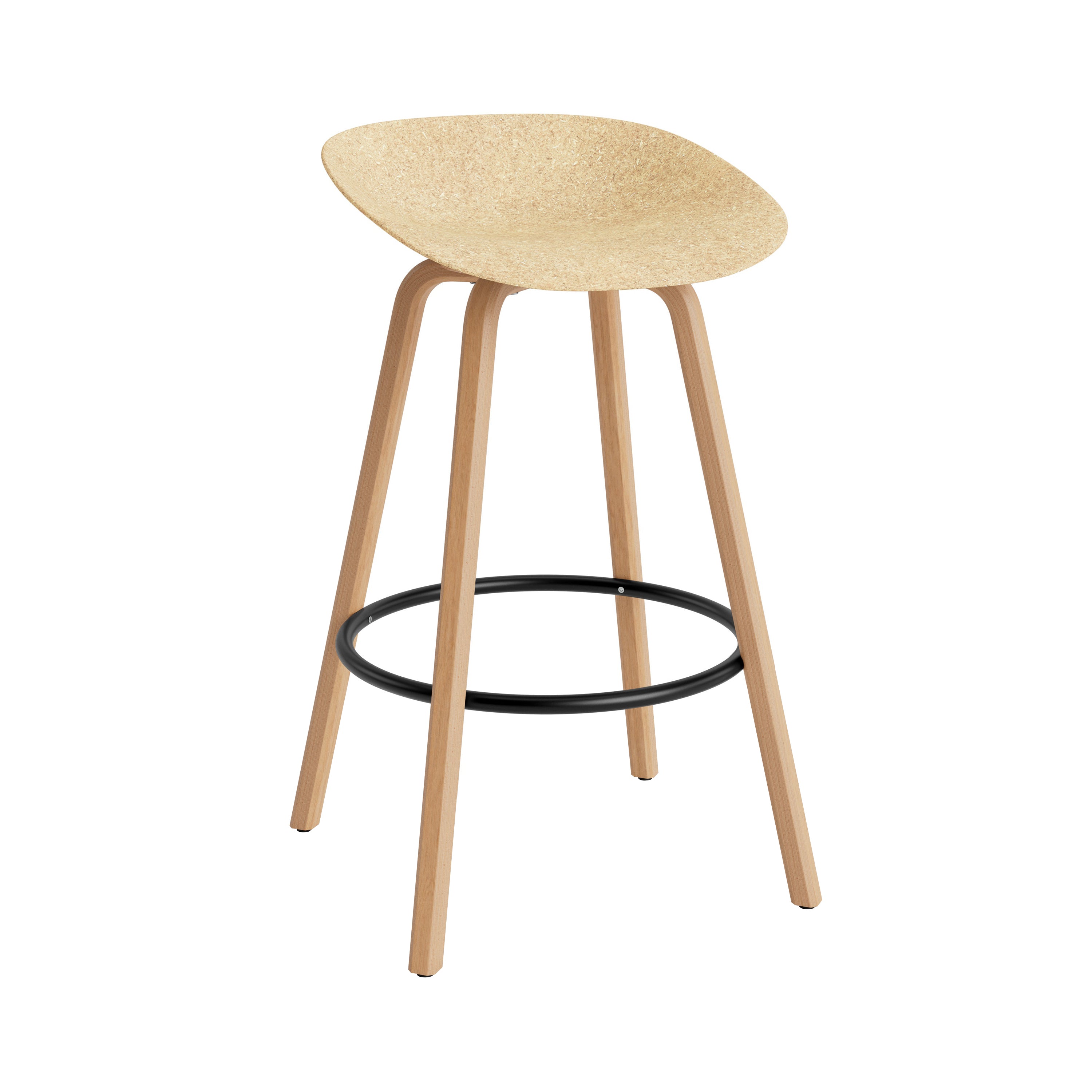 Mat Bar + Counter Stool: Bar + Black + Hemp