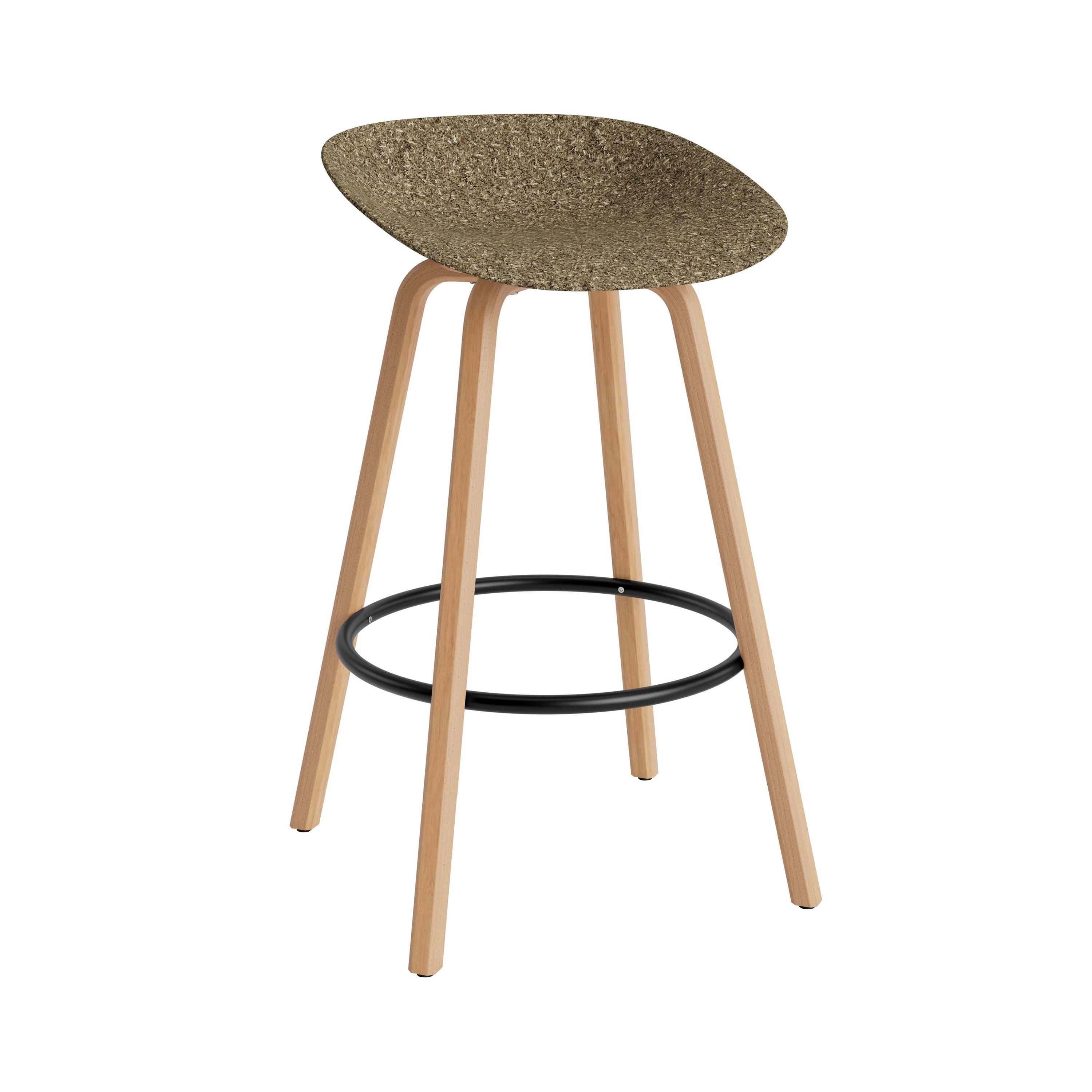 Mat Bar + Counter Stool: Bar + Black + Seaweed