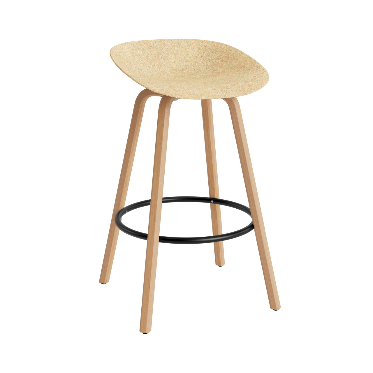 Mat Bar + Counter Stool: Bar + Black + Hemp