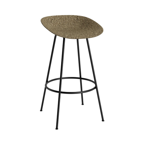 Mat Bar + Counter Stool: Steel + Bar + Seaweed + Black