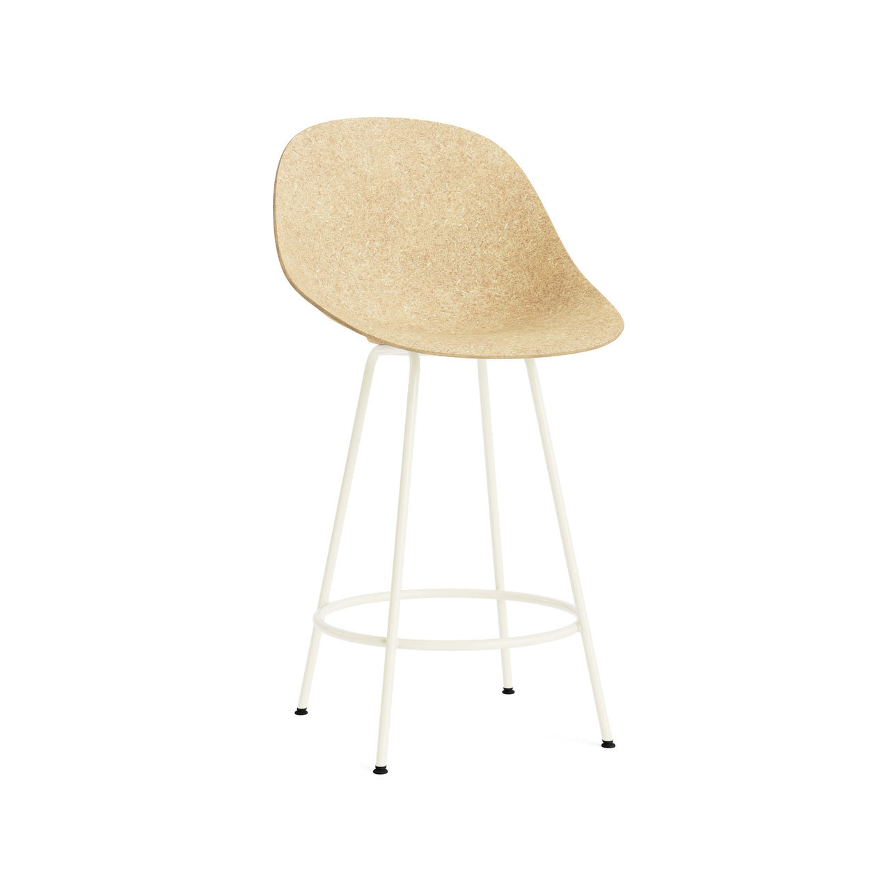 Mat Bar + Counter Chair: Steel + Counter + Hemp + Cream