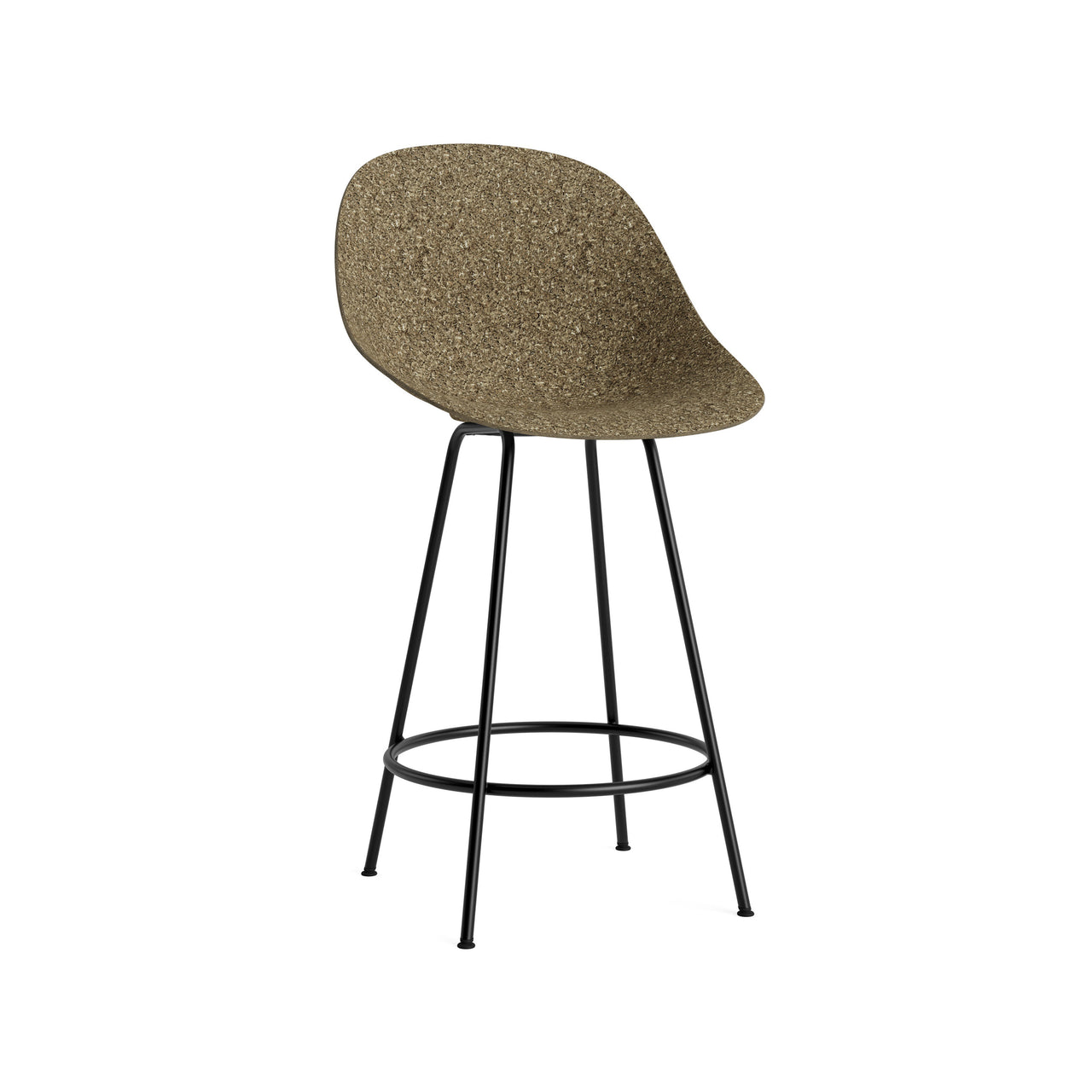 Mat Bar + Counter Chair: Steel + Counter + Hemp + Black