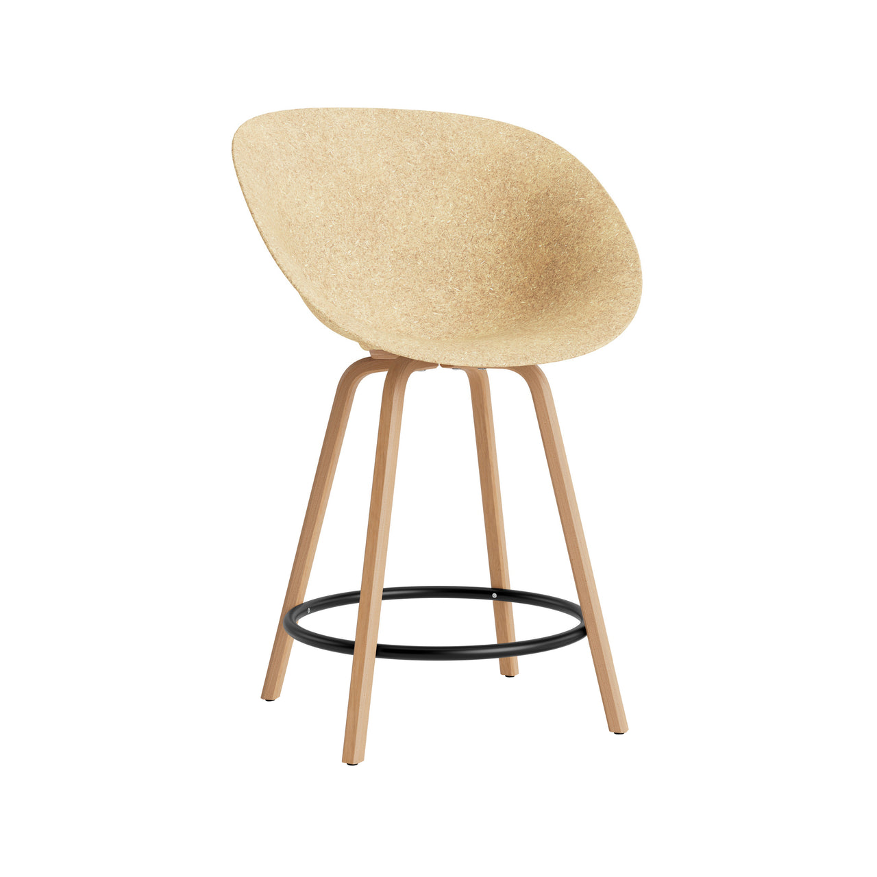 Mat Bar + Counter Armchair: Counter + Black + Hemp