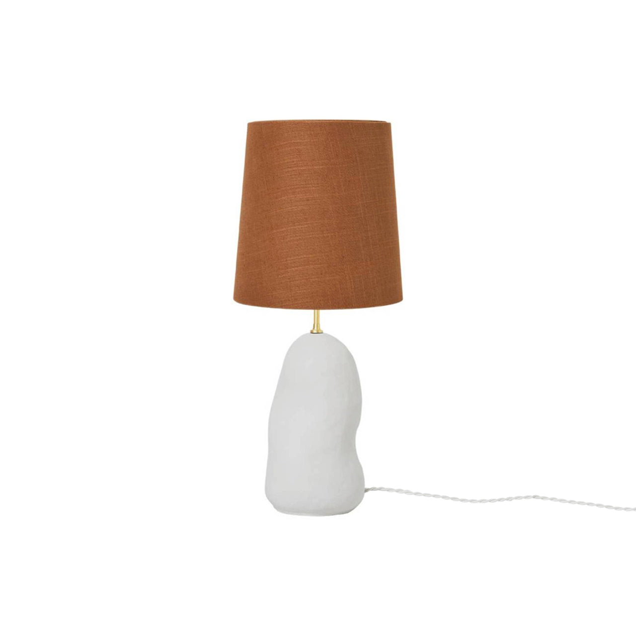 Hebe Lamp: Medium + Curry + Off-White