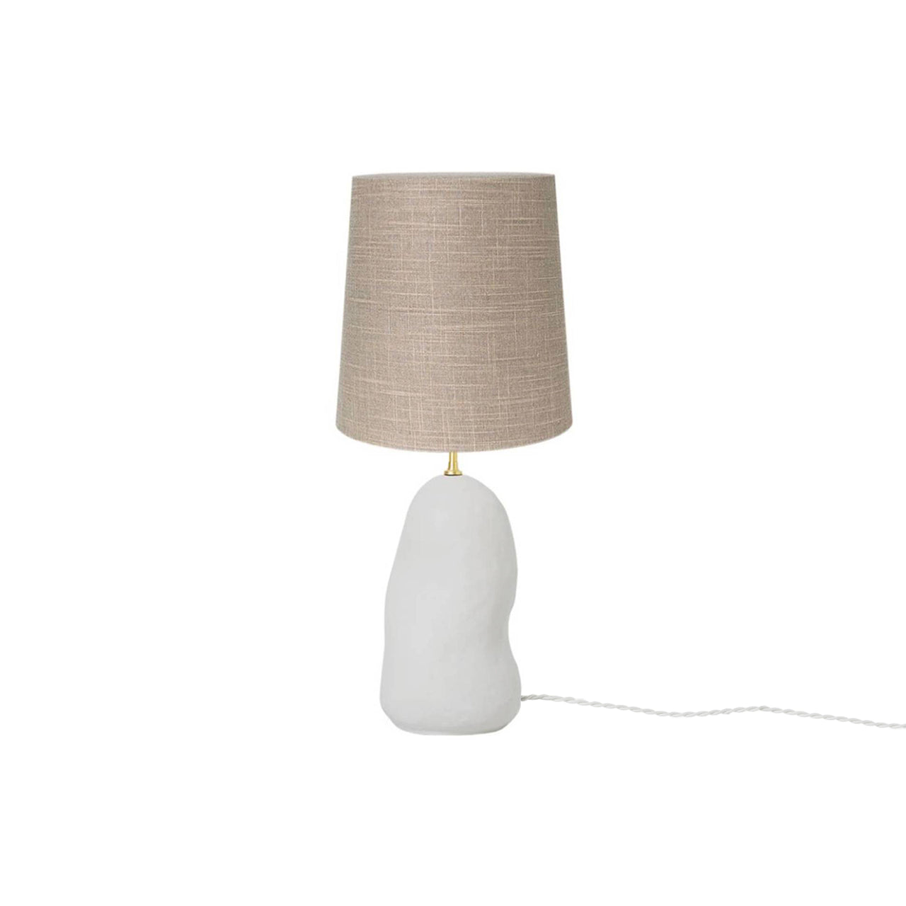 Hebe Lamp: Medium + Sand + Off-White